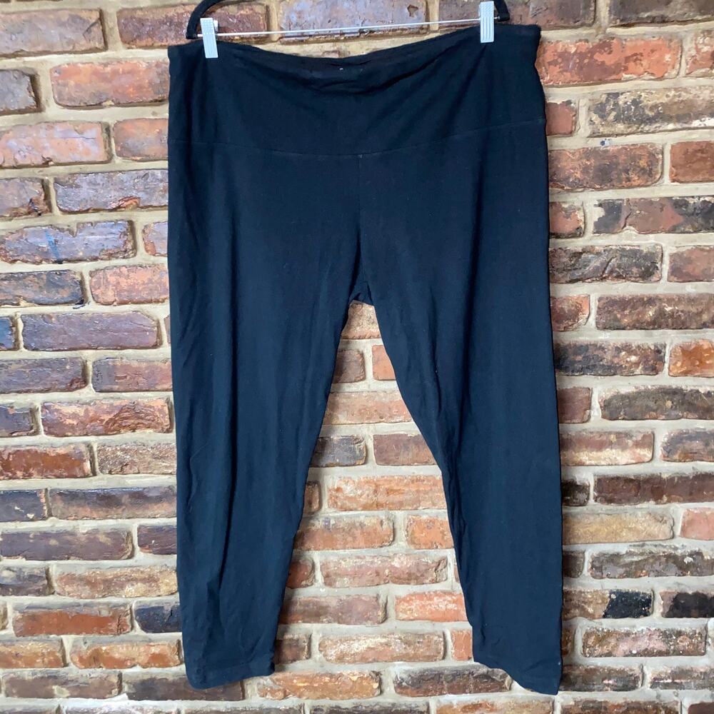Lysse Black Stretch Pull-On Activewear Leggings Women's Plus Size 3X